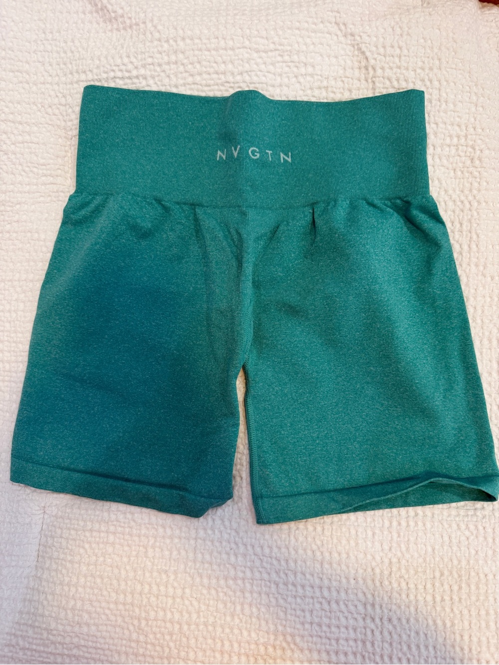 NVGTN High-Waist Athletic Shorts in Teal